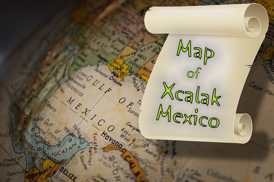 Gulf Mexico Xcalak Map